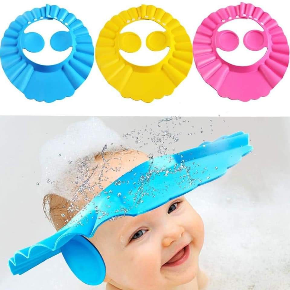 Adjustable Baby Shower Cap for Newborn Waterproof Shampoo Protection Cap