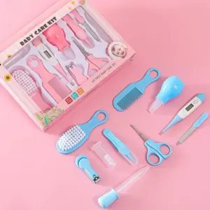 Baby Care Kit 10 pcs with Thermometer Complete Baby Grooming Set for Newborn Baby