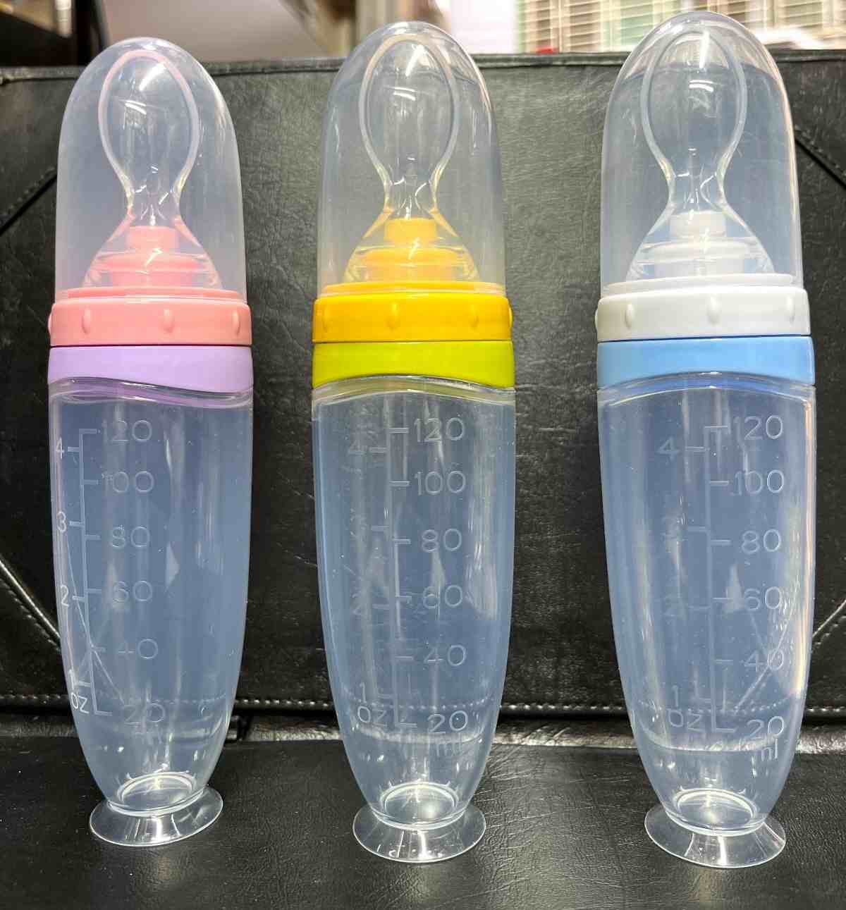 Baby Silicone Spoon Feeder Bottle 90/120ml – 1pcs Baby Silicone Spoon Feeder Bottle 90/120ml for baby feeding
