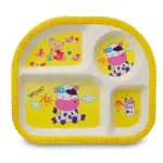 Baby & Toddler Melamine Plate – 4 Compartment Food Divider BPA Free Kids Feeding Plate | বেবি মেলামাইন ৪ কম্পার্টমেন্ট ফুড ডিভাইডার প্লেট