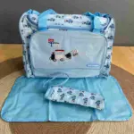 Hospital Bag 3 Pieces Set Blue For Baby with three matching maternity bags for newborn essentials