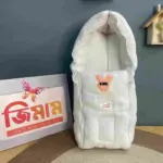 Muslin Safety Bed White Full soft breathable baby sleeping bed for newborn infants | মসলিন সেফটি বেড হোয়াইট ফুল নরম ও আরামদায়ক নবজাতকের বেবি স্লিপিং বেড