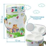 PVC double feeder warmer bag for keeping baby milk bottles warm