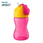 Philips Avent Bendy Straw Drinking Cup 300ml Pink BPA Free Leak Proof Toddler Straw Cup
