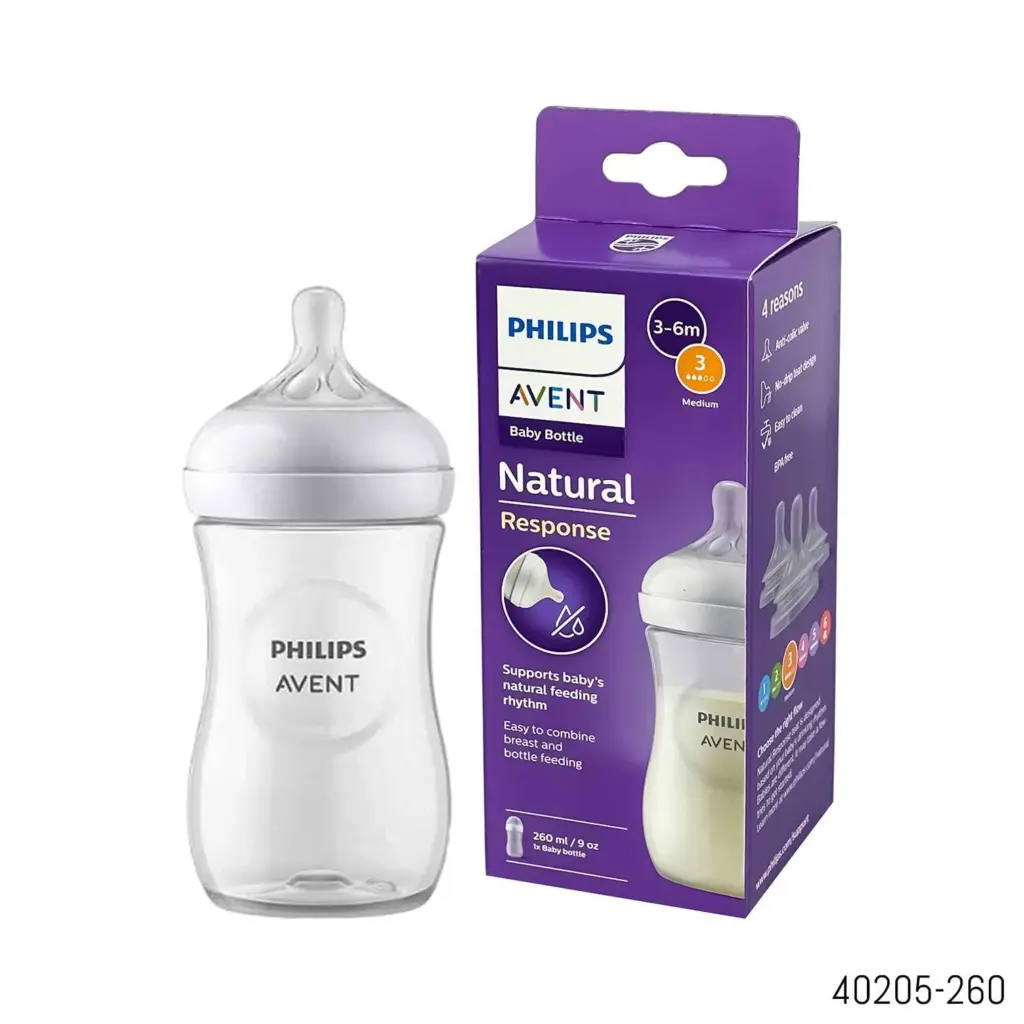 Philips Avent Natural Response Baby Feeding Bottle PP 260ml BPA Free Anti Colic Feeding Bottle
