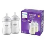 Philips Avent Natural Response Baby Feeding Bottle Wide Neck PP 260ml Twin Bottle Pack BPA Free Anti-Colic Baby Bottle