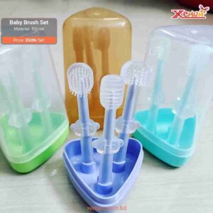 Baby Teeth Oral Care Silicone Toothbrush Soft Silicone Finger Toothbrush for Baby Teeth and Gum Cleaning