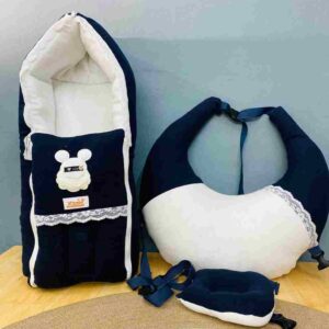 Xemum Muslin Nursing Pillow Safety Bed Combo for newborn baby breastfeeding and sleeping