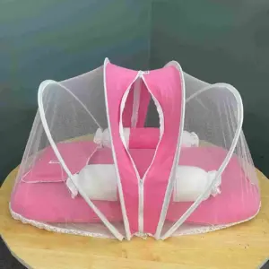 Xemum Muslin Mosquito Net Bedding Set M-02 Pink