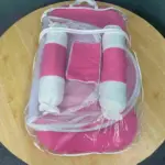 Xemum Muslin Mosquito net Bedding Set (M-02) - Pink - Image 3