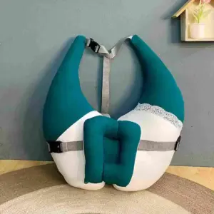 Xemum Muslin Nursing Pillow Green Color Soft Muslin Breastfeeding Support Pillow