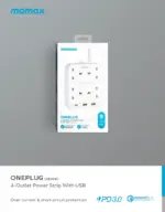 OnePlug 4 Outlets Power Strip With USB - Image 5