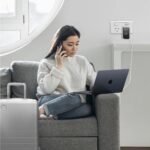 1-World+ Flow 4-Port Travel Charger With Built-In USB-C Cable 35W - Image 6