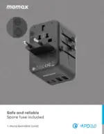 1-World Universal 5-Port Travel GaN Charger 65W - Image 3