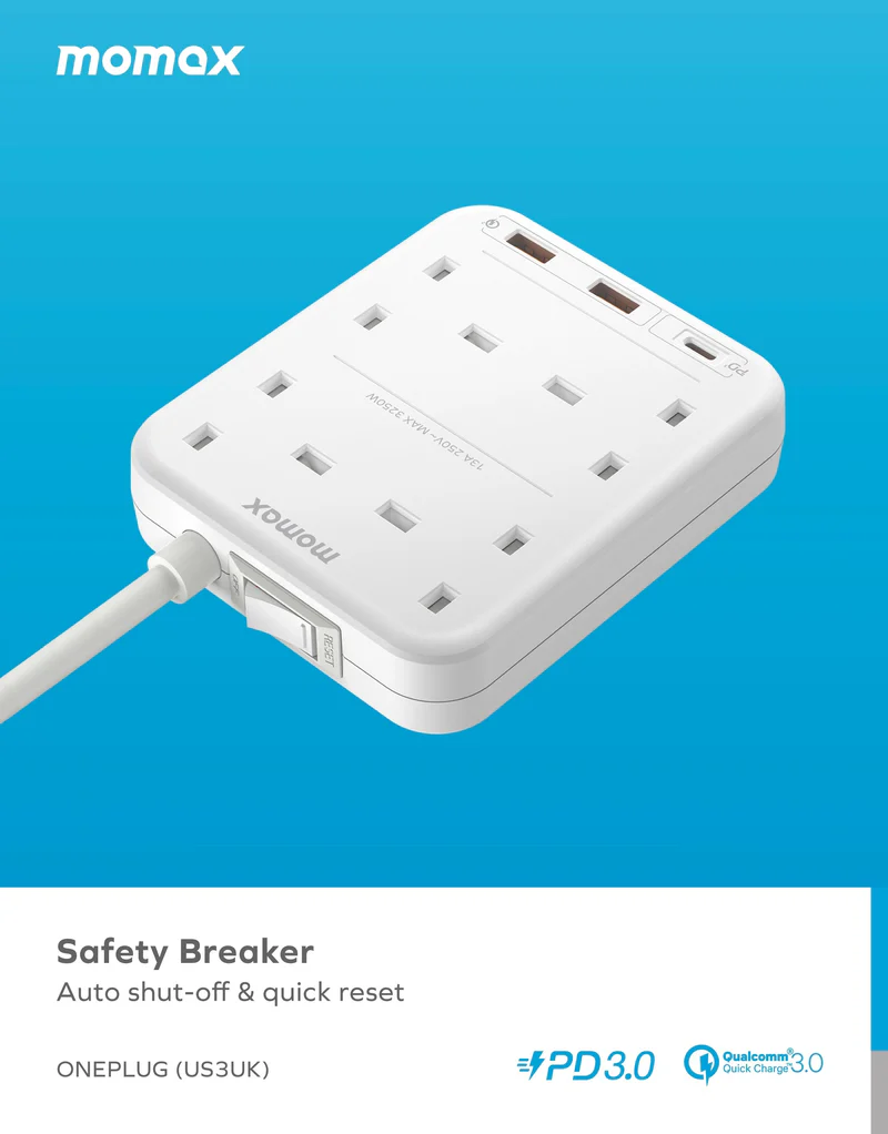 71f5f4aa1503285dac4c6e8346ff3a58 OnePlug 4 Outlets Power Strip With USB - Image 1