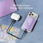 1-Power Pass 5000mAh Magnetic Wireless Charging Battery Pack - Image 8