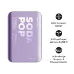 1-Power Pass 10000mAh Magnetic Wireless Battery Pack - Image 2