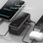 1-Pac⁺ 10000mAh 3in1 Hybrid GaN Battery Pack with Built-In Retractable Cable - Image 4