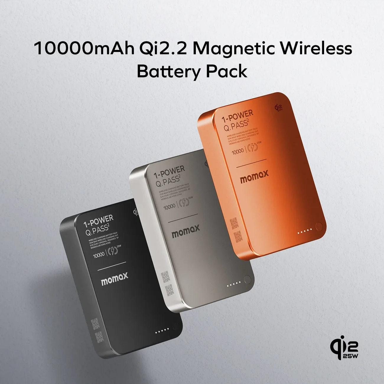 IP168Q22-ContentImages_01_2b69648e-fbfe-45a8-8b92-e4074f85e5f1 1-Power Q.Pass² 10000mAh Qi2 25W Magnetic Wireless Battery Pack - Image 1