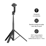 1-Snap Pole Magnetic Tripod Selfie Stick with Wireless Remote - Image 3
