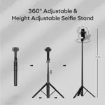 1-Snap Pole Magnetic Tripod Selfie Stick with Wireless Remote - Image 16