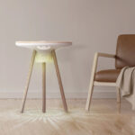 Cymbal Multifunctional Foldable Smart Table With Wireless Charging, Speakers, USB-C Ports, and LED Lighting Effects - Image 4