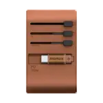 1-World+ 3-Port Travel GaN Charger With Built-in USB-C Cable 70W - Image 4