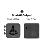 1-World Universal Travel Charger with Dual AC - Image 4