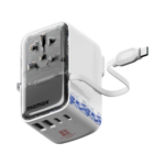 1-World+ Flow 4-Port Travel Charger With Built-In USB-C Cable 35W - Yuet Tung - Image 5