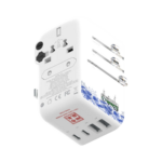 1-World+ Flow 4-Port Travel Charger With Built-In USB-C Cable 35W - Yuet Tung - Image 8