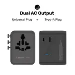 1-World² 5-Port Mini Universal Travel GaN Charger 70W with Dual AC - Image 8