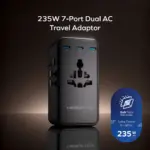 1-World² 235W Dreamer 235 7-Port Dual AC Travel Adapter - Image 5