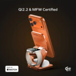 1-Charge Q.Port² Qi2 25W 3-in-1 Magnetic Wireless Charging Station (UK plug) - Image 4