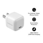 UM68 20W Flat Pin Type C Fast Charger