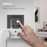 1-Charge Work Flow T-Shaped Extension Cord With 3 Sockets, 2 USB-A and 2 USB-C Ports - Image 4