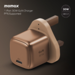 MOMAX BUNDLE SET ( 1-Charge 30W 1-Port GaN Charger+ Mag.Link 60W USB -C to USB -C Magnetic Cable ) - Image 2