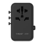 1-World+ 3-Port Travel Charger Built-In USB-C Cable 25W - Image 9